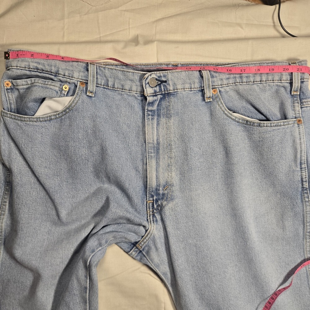 Levis Western Fit Jeans Mens 44x30 Blue Wash Straight Cowboy Stretch 37681-0029 - Picture 7 of 16